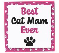 Birthday Card for Mam from the Cat, Best Cat Mam Ever, Mothers Day Card from Cat, Funny Card for Cat Lover, Funny Cat Mammy Gift, 148mm