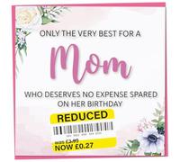 Birthday Card for Mom, Funny Mom Birthday Card, Reduced Sticker, Humorous Card, Only The Very Best for my Mom on her Birthday, Birthday Card for Women, 148mm