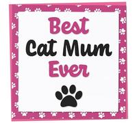 Birthday Card for Mum from the Cat, Best Cat Mum Ever, Mothers Day Card from Cat, Funny Card for Cat Lover, Funny Cat Mummy Gift, 148mm