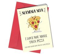 Birthday Card for Mummy From Your Daughter - Young Child Mum Birthday Card from Son Mamma Mia Pizza #48