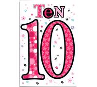 Birthday Card for Ten (10) Year Old Girl - Free 1st Class Post (UK)