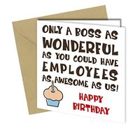 Birthday card for the Boss from work employees Happy Birthday Boss Manager #441
