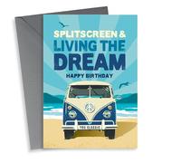 Birthday card for the classic VW Camper Van enthusiast