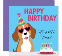 Birthday Card for Women and Men, Doggy Party