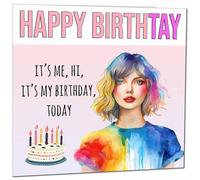 Birthday Card for Women - It's Me Hi - Taylor Birthday Card for Mum Sister Aunt Teenager Girl Niece Daughter