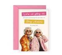 Birthday Card for Women - We're Not Getting Old - Cheeky Humor for Seniors, Grandmum, Nana, Gran, Mum, Mother, Auntie, Sister, Bestie, BFF, Friends, Cousin, In Law, Family - Comes with Fun Stickers