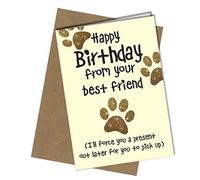 Birthday Card from The Dog, Pet Theme Perfect for Mum, Dad, Husband, Wife, Boyfriend, Girlfriend #41