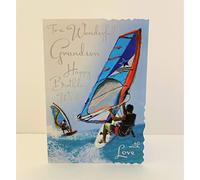 Birthday Card - Grandson - Windsurfers