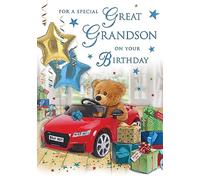 Birthday Card Great Grandson, Car - 9 x 6 inches - Regal Publishing