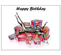 Birthday Card Greyhound Whippet Lurcher Italian Dog Gift