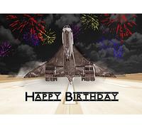 Birthday Card "Happy Birthday/Concorde Fireworks Night" | A6 + Envelope | aviamart®