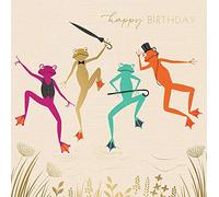 Birthday Card, Happy Birthday Frogs, SAM49 by Sara Miller London