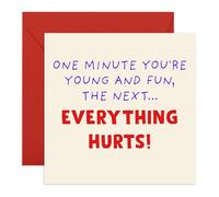 Birthday Card Jokes About Growing Old - 'Next Everything Hurts' - Hilarious Gift for Friends, BFF, Uncle, Auntie, Son, Daughter, Him, Her, Family, and Colleagues - Comes with Fun Stickers
