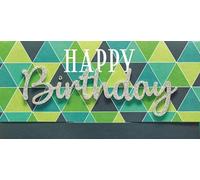 Birthday Card Lettering Surprise Happy Birthday 11 x 22 cm