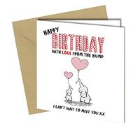 BIRTHDAY Card Mum Dad Daddy Mummy To Be From New Born Baby Bump First Card #922