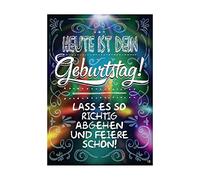 Birthday Card (Neutral), Unusual Birthday Card with Music, Slogan and Moving Elements - Includes Envelope - 14.8 x 21 cm