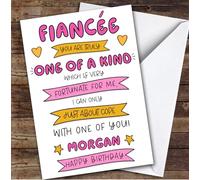 Birthday Card Personalised Fiancee One Of A Kind Funny | Custom Card Personalised Cards, For Fiancee, For Her, Funny, Milestone Birthdays, Birthday, 1st