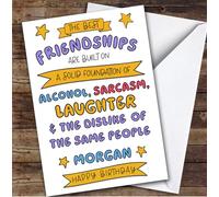 Birthday Card Personalised Friend Funny Alcohol Sarcasm Laughter | Custom Card Personalised Cards, For Friend, Alcohol, Funny, Birthday