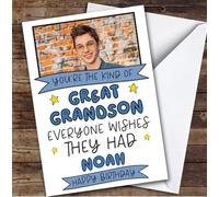 Birthday Card Personalised Great Grandson Photo Everyone Wishes They Had | Custom Card Personalised Cards, For Great Grandson, For Him, Photo Upload, Birthday