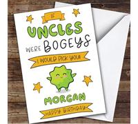 Birthday Card Personalised Uncle Bogeys I'd Pick You Funny | Custom Card Personalised Cards, For Uncle, For Him, Funny, Birthday