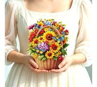 Birthday Card Pop Up Card 3D Butterflies & Forever Flower Bouquet Greeting Christmas Card for Women Wife Mom Daughter Sister-Christmas Gift,Festive Holiday Card,Orange-Yellow