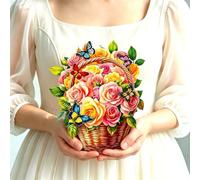 Birthday Card Pop Up Card 3D Butterflies & Forever Flower Bouquet Greeting Christmas Card for Women Wife Mom Daughter Sister-Christmas Gift,Festive Holiday Card,Yellow-Pink