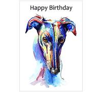 Birthday Card Roaching Greyhound Whippet Lurcher Italian Dog Gift