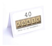 Birthday Card Scrabble (40th Birthday Card)