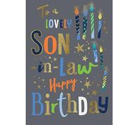 Birthday Card Son in Law Candles - 9 x 6 inches - Avant Garde Studios