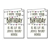 Birthday Card Stranger Things, Joyce Byers Lit c987 (Free P&P) (Pack of 2)