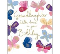 Birthday Card (WDM9506) Granddaughter - Fluttering Grace - Flittered Finish