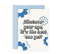 Birthday Card - 'Whatever Your Age' - Gifts for Friends, Besties, BFF,Girlfriends, Sister, Sis, Co-workers, Colleagues, Bruv, Mates, Family, Bro - Simple Greeting - Comes with Fun Stickers