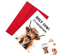 Birthday Card with Cow Design 24 x 17 cm Cute Envelope with Cow Design | Funny Congratulations Cards For Women For Daughter Girlfriend Teenager Mum Son Fr