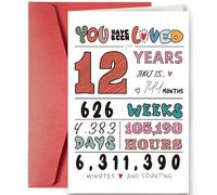 Birthday Card - You Have Been Loved for 12 Years Keepsake - Fill in The Blank Card for Grandchild, Son, Daughter, Niece, Nephew - Meaningful Anniversary & Gift From Family (12 years)