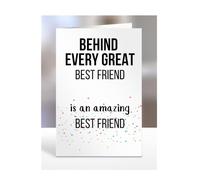 Birthday cards for Best Friend from Best Friend, Gifts for Him, Her, Men, Women, Presents for Christmas, Behind Every Great An Amazing, Cute, A5-255a_16
