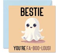 Birthday Cards for Bestie - Fa-Boo-Lous - Funny Happy Birthday Card for Best Friend from Friends, Bestfriend Gifts, 145mm Joke Greeting Cards Women Men