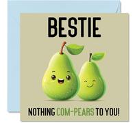 Birthday Cards for Bestie - Nothing Com-Pears - Funny Happy Birthday Card for Best Friend from Friends, Bestfriend Gifts, 145mm Joke Greeting Cards Women Men