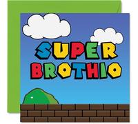 Birthday Cards for Brother - Super Brothio - Funny Happy Birthday Card for Brother from Sister, Sibling Gifts, 145mm Joke Greeting Cards Men Him