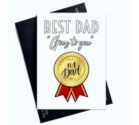 Birthday Cards For Dad Best Dad Goes To You Greeting Card Joke Laughter Fun Novelty White Card SP50