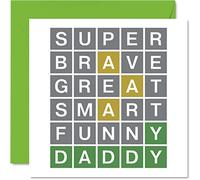 Birthday Cards for Dad, Word Puzzle Quiz Smart Funny