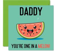 Fathers Day Cards for Daddy In A Melon - Funny Happy Birthday Card for Daddy from Son Daughter, Father's Day Card Father, 145mm Joke Greeting Cards Men Him