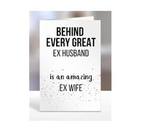 Birthday cards for Ex Husband from Ex Wife, Gifts for Him, Her, Men, Women, Presents for Christmas, Behind Every Great An Amazing, Cute, A5-255a_212