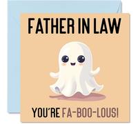 Birthday Cards for Father in Law - Fa-Boo-Lous - Funny Happy Birthday Card for Father-in-Law from Son Daughter in Law, Fathers Day Card Dad Law, 145mm Joke Greeting Cards Men Him