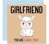Birthday Cards for Girlfriend - Llama-Zing - Funny Happy Birthday Card for Girlfriend from Boyfriend, Partner Gifts, 145mm Joke Greeting Cards Women Her