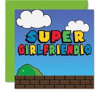 Birthday Cards for Girlfriend - Super Girlfriendio - Funny Happy Birthday Card for Girlfriend from Boyfriend, Partner Gifts, 145mm Joke Greeting Cards Women Her