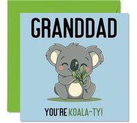 Birthday Cards for Grandad - Koala-Ty - Funny Happy Birthday Card for Grandad from Grandson Granddaughter, 145mm Joke Greeting Cards Men Him