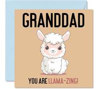 Birthday Cards for Grandad - Llama-Zing - Funny Happy Birthday Card for Grandad from Grandson Granddaughter, 145mm Joke Greeting Cards Men Him