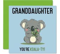 Birthday Cards for Granddaughter - Koala-Ty - Funny Happy Birthday Card for Granddaughter from Grandparents, 145mm Joke Bday Greeting Cards Women Her