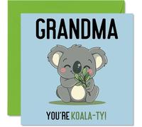 Birthday Cards for Grandma - Koala-Ty - Funny Happy Birthday Card for Grandma from Grandson Granddaughter, Gran Gifts, 145mm Joke Greeting Cards Women Her