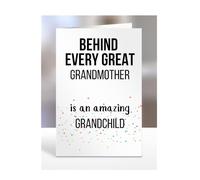 Birthday cards for Grandmother from Grandchild, Gifts for Him, Her, Men, Women, Presents for Christmas, Behind Every Great An Amazing, Cute, A5-255b_28